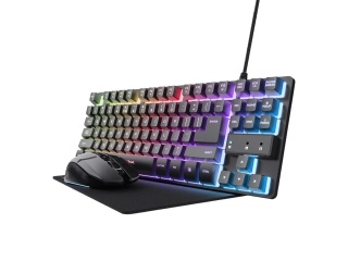 TRUST GXT 794 Combo Teclado Tkl Mouse y Mouse Pad Rgb Con Mouse Inalambrico