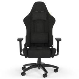 Silla Gamer Corsair Tc100 Fabric Relaxed Soporta Hatsa 120Kg Regulable Renclinable 160 Grados Almohadones Negro