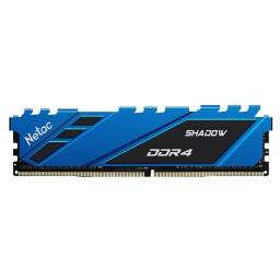 Ram Netac Shadow 8Gb Ddr4 3200Mhz 288 Pines Udimm Azul