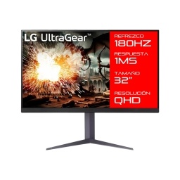 Monitor Gamer LG 32 32gs75q Ultra Gear 180hz 1ms Qhd 2560 x 1440 Ips Amd G-Sync Hdmi Dp Hdr10 Montaje Vesa 100 x 100