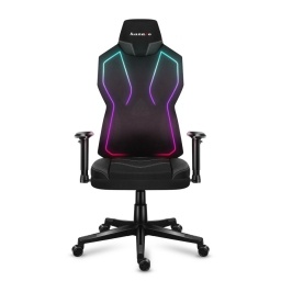 Silla Gamer HUZARO Combat 6.2 RGB Mesh Tela Hasta 140kg Regulable Ergonomica Reclinable 160 Grados Almohadones