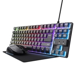 TRUST GXT 794 Combo Teclado Tkl Mouse y Mouse Pad Rgb Con Mouse Inalambrico