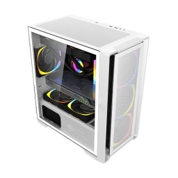 Gabinete Gamer Shot Gaming 8505 Atx Con Lateral De Vidrio Templado Blanco