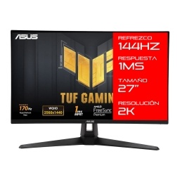 Monitor Gamer ASUS 27 Vg27aqa1a 2 100Hz 1Ms Qhd Panel Ips Amd FreeSync 2x Hdmi Dp 100x100 Comp Vesa