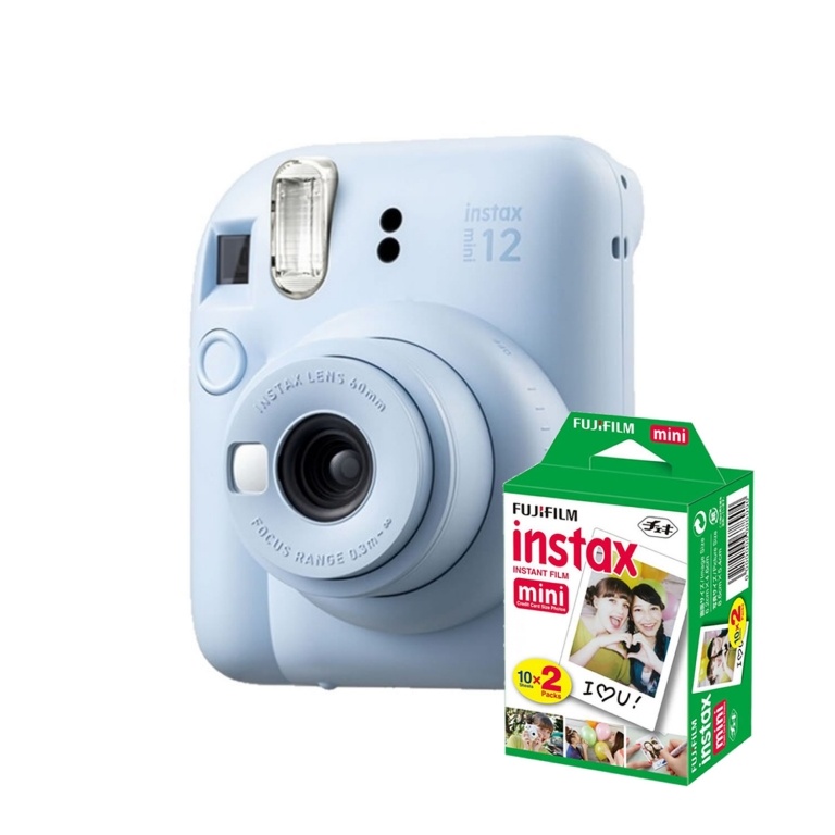 Camara Digital Instantanea Fujifilm Instax Mini 12 + Rollo Pelicula Con 20 Unidades