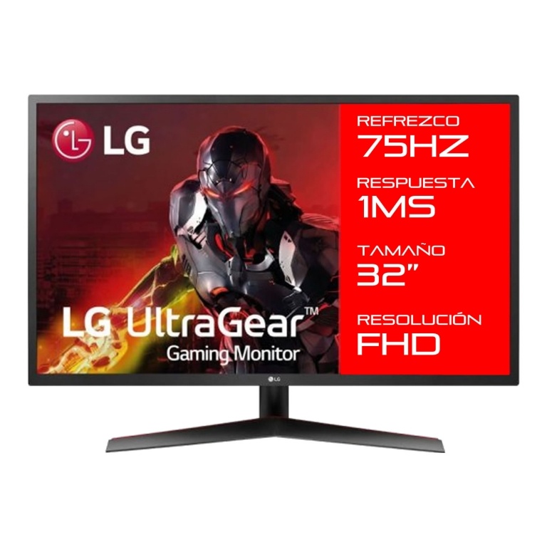 Monitor Gamer LG 32 32mp60g Ultra Gear 75Hz 1Ms FHd 1080p Ips Amd FreeSync Hdmi Dp Vga Compatible Vesa 100 x100