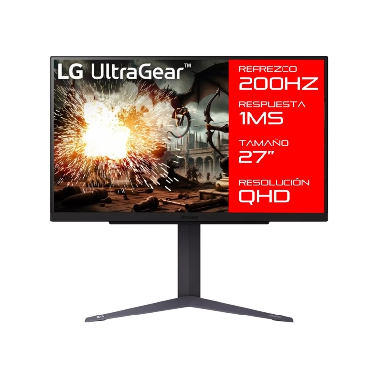 Monitor Gamer LG 27 27gs75q Ultra Gear 200Hz 1Ms QHd 1440p Ips Amd GSync Hdr10 Dp