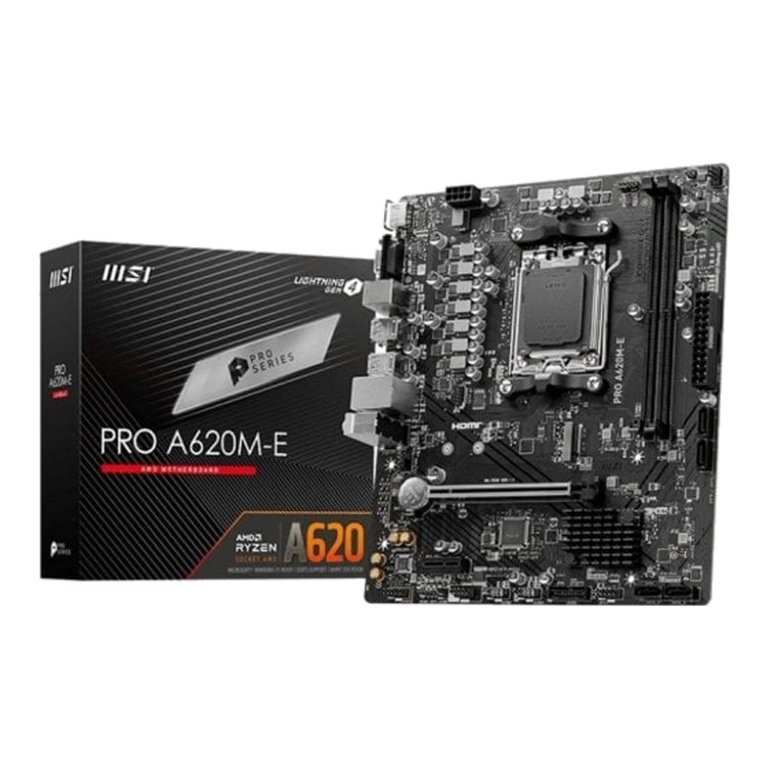 Motherboard MSI Pro A620M-E Am5 Amd Ryzen Ddr5 Pci-e Mini Atx 96Gb Rgb Hdmi D-Sub Usb 3.2