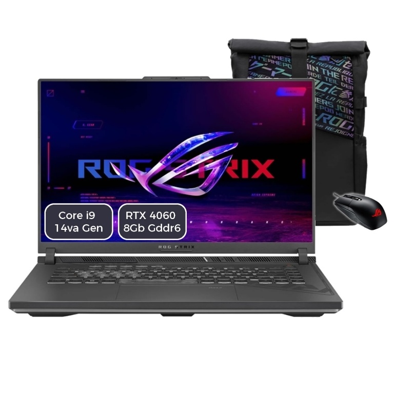 Notebook Gamer ASUS Rog Strix G16 Intel Core i9 14900hx 5.8Ghz Ram 32Gb Ddr5 Nvme 1Tb Pantalla 16 165Hz Rtx 4060 8Gb