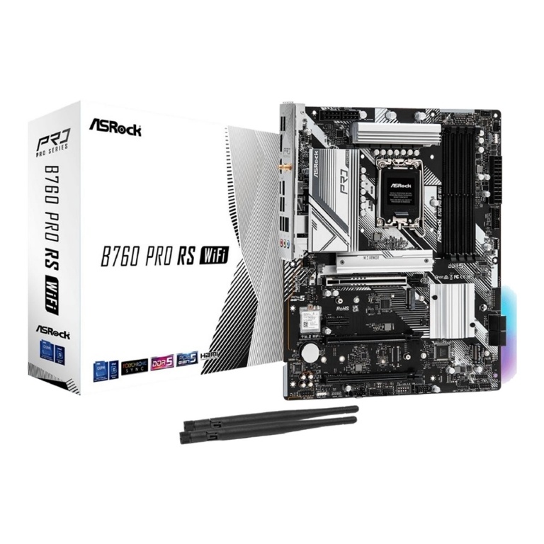 Motherboard ASROCK B760M Pro Rs Wifi 6E S1700 Intel Core Ddr5 Hdmi USB 3.2