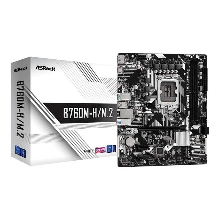 Motherboard ASROCK B760m-hm.2 S1700 Intel Core Ddr5 Hdmi Dp Usb 3.2