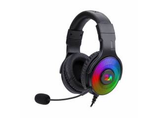 Auricular Redragon Pandora H350rgb Rgb Negro Microfono Desmontable Cable Forrado En Tela