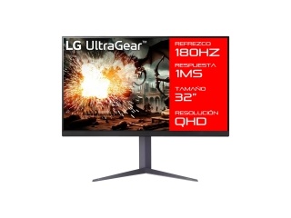 Monitor Gamer LG 32 32gs75q Ultra Gear 180hz 1ms Qhd 2560 x 1440 Ips Amd G-Sync Hdmi Dp Hdr10 Montaje Vesa 100 x 100