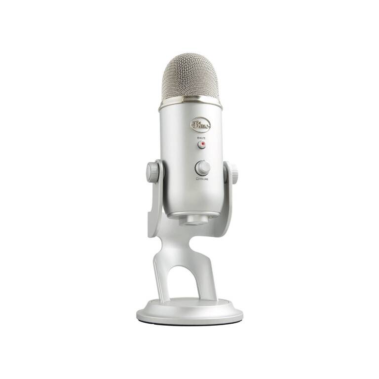 Microfono Profesional Blue Yeti Plateado Usb Grabaciones Streaming