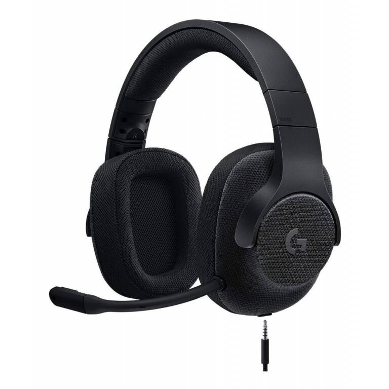 Auriculares gaming  Logitech G G432, De diadema, Cable, DTS Headphone:X  2.0, Transductores 50 mm, PC/Xbox One/PS4/Nintendo Switch, Negro y Azul